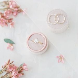 Blush Velvet Ring Box
